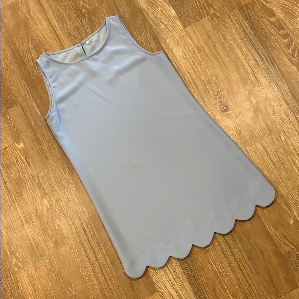 Baby blue scalloped dress
